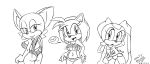  amy_rose anthro ass bat bikini breasts cream_the_rabbit furry hair hairband heart looking_back nipples polka_dot_bikini print_bikini rabbit rouge_the_bat salty_relish sega short_hair smile sonic_(series) sonic_team speech_bubble spoken_heart swimsuit topless 