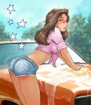 ass breast car_wash daisy_duke dukes_of_hazzard general_lee hand_mark horny kamitora kamitora_(artist) lipstick maledom red_ass redneck spanked