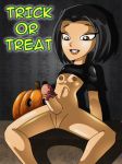 black_hair breasts brown_eyes erect_nipples erection futanari hairless_pussy halloween jack-o'-lantern jackie_chan_adventures jade_chan lipstick looking_down nipples penis pumpkin pussy shiny shiny_skin short_hair small_breasts smile solo x^j^kny x^j^kny_(artist)