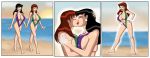 big_breasts breasts comic dc dc_comics dcau female fusion kissing lana_lang lois_lane polmanning sling_bikini superman:_the_animated_series swimsuit wedding_ring yuri