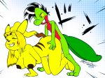 1boy 1girl 3:4 anthro ass big_breasts breasts clenched_teeth closed_eyes creatures_(company) cum doggy_position duo edit electric_type_pokemon euyoshi89 female female_anthro_pikachu female_penetrated furry game_freak gen_1_pokemon hair happy hetero japanese_text male male/female male_penetrating male_penetrating_female mohawk monochrome navel nintendo nipples nude open_mouth penetration penis pikachicka pikachu pokemon pokemon_(anime) pokemon_(creature) pokemon_(game) pokemon_(species) pokemorph reptile scalie sex smile sweat tail teeth testicles text toony treecko vaginal vaginal_penetration video_games yellow_fur