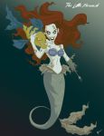  creepy disney fish flounder flounder_(disney) fork jeffrey_thomas mermaid princess princess_ariel sharp_teeth tagme teeth the_little_mermaid twisted 