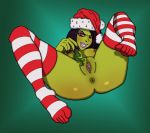  anus areolae ass banjo-kazooie big_ass big_breasts breasts candy_cane_stocking christmas female game_over_gruntilda gruntilda mistletoe nipples pussy santa_hat solo tease 