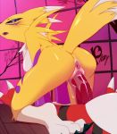 1girl anal animated cum digimon guilmon mrploxy nipples penis renamon sound tagme vaginal_penetration webm