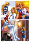 arabatos comic courtney_whitmore crossover dc dc_comics fantastic_four invisible_woman marvel stargirl stockings sue_storm yuri