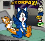  avian bird canine falco_lombardi fox fox_mccloud funny furry girl_on_top krystal lagomorph male/female me_gusta nintendo peppy_hare rabbit reverse_cowgirl_position slippy_toad spying star_fox starfox toad_(species) trollface video_games watching zody 