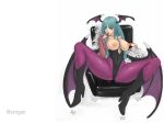  1girl ark ark_(morita_hitomi) ass big_breasts breasts capcom darkstalkers demon_girl hair head_wings lipstick morrigan_aensland naughty nipples nude nude_filter pantyhose photoshop pussy solo succubus tongue vampire_(game) wallpaper 