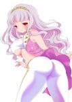 1girl artist_request ass breasts female_only hentai idolmaster long_hair looking_back purple_hair red_eyes shijou_takane solo_female takane_shijou underboob