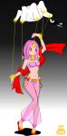 arabian big_breasts breasts brown_eyes dancer digimon empty_eyes jimryu jimryu_(artist) mimi_tachikawa pink_hair