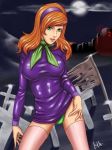  cemetery daphne_blake full_moon night outside panties scooby-doo spooky 