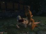  cat_ears cat_tail cg elder_scrolls gay male nude outside penis public scarf screenshot sex snow the_elder_scrolls toras_(oblivion) 