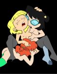 ahegao black_hair blonde_hair breasts closed_eyes female_only glasses hey_arnold! lila_sawyer marcos nipples nude olga_pataki oral orange_hair phoebe_heyerdahl pussylicking threesome yuri