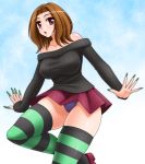  brown_eyes brown_hair digimon kei_(milky_well) mimi_tachikawa panties 