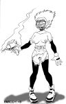  beast_boy breasts dc_comics embarrassing erect_nipples genderswap gloves gun looking_down nipples pointy_ears pussy ray_gun short_hair smoke surprise teen_titans torn_clothes torn_clothing vkyrie wardrobe_malfunction weapon 