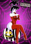 1girl beetlejuice beetlejuice_(character) big_breasts black_eyes black_hair breasts clothed grimphantom lydia_deetz white_skin