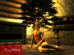 cat_ears cat_tail cg christmas christmas_tree gay holidays male necklace nude oblivion pose tail the_elder_scrolls toras_(oblivion) white_hair