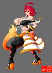  .hack .hack//gu alkaid ass big_breasts breasts cleavage nipples red_hair witchking00 yowkow 