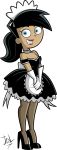  black_hair blue_eyes cleavage dani_phantom danny_phantom hot javidluffy maid 