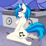  bow_(intrument) breast breasts equine female female_only friendship_is_magic my_little_pony nipples pony tail unicorn vinyl_scratch vinyl_scratch_(mlp) whitmaverick 