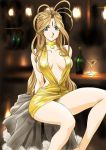  aa_megami-sama belldandy berudandī big_breasts breasts choker cleavage dress facial_mark forehead_mark full_cleavage long_hair oh_my_goddess! yellow_dress 