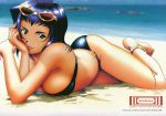 ass beach breasts cowboy_bebop faye_valentine hentai lipstick sideboob sunglasses swimsuit