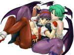 ass athena_asamiya bisexuals breasts capcom capcom_vs_snk crossover darkstalkers footjob hair hentai horny_women king_of_fighters lipstick morrigan_aensland nipples pussy snk