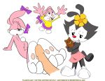 animaniacs babs_bunny bbmbbf crossover dot_warner footjob fur34 looney_tunes palcomix pedobear white_background