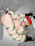 1girl ahegao ahoge anal antenna_hair ass_juice beret blonde_hair blue_eyes blush bodypaint boots braid breasts broken_rape_victim cammy_white camouflage capcom censored contortion cum cum_in_ass double_anal double_penetration erect_nipples facial_mark flat_chest flexible folded fucked_silly gangbang group_sex hat kneepits knees_on_chest leg_grab legs_over_head legs_up long_hair lying missionary multiple_penises nipples nude on_back on_floor open_mouth orgasm penis pepsitou pointless_censoring pussy pussy_juice rape restrained saliva sex shinnihon_pepsitou solo_focus st.germain-sal street_fighter sweat tears tongue twin_braids