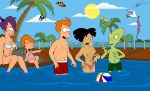 amy_wong asian_female breasts butterfly futurama kif_kroker nipples philip_j._fry spider-matt topless_(female) turanga_leela wardrobe_malfunction yancy_fry