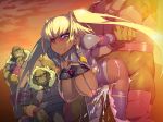  1girl 4:3_aspect_ratio arm_grab ass blonde_hair blue_eyes breasts cleavage color dark_skin erect_nipples erect_nipples_under_clothes extreme_content female huge_breasts lilith-soft looking_at_viewer nakadashi namaniku_atk nipples orc orc_(tamanin) restrained semen sex taimanin_(series) taimanin_asagi_battle_arena tears thighhighs tied_hair twintails violation yomi_akitsu 