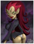 ass attractive bosoms dark_skin fernando_faria_(artist) lipstick red_hair wuya xiaolin_showdown