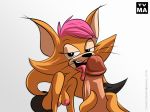 anthro breasts cat erect_nipples feline furry katleen lick lipstick mc_skat_kat orange_fur penis pink_hair pussy_hair small_breasts tail the_adventures_of_mc_skat_kat_and_the_stray_mob topless tvma tvma_(artist)