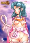 bcs blue_eyes blue_hair golden_sun mia_(golden_sun) nintendo open_clothes