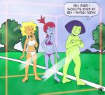  bbw beebe_bluff bigtyme black_eyes blonde_hair blush connie_benge doug embarrassing green_skin looking_back nickelodeon nude panties patti_mayonnaise ponytail purple_hair purple_panties purple_skin red_hair short_hair smile striped striped_panties surprise underwear white_panties 