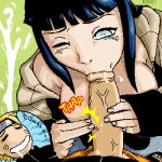  1boy 1girl :&gt;= big_penis black_hair blonde_hair breasts couple cum cum_in_mouth e! facial fellatio hetero hinata_hyuuga low_res lowres naruto naruto_shippuden naruto_uzumaki oekaki oral oral_sex penis sex solo_focus uncensored 