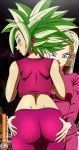 2_girls android_18 animated animated_gif ass_grab dragon_ball dragon_ball_super embarrassed foxybulma gif huge_ass kefla looking_back