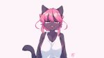 16:9 1girl anthro dark_skin domestic_cat felid feline felis furry gif hair heterochromia mammal matmat nico_(matmat) original pink_hair sarammat short_playtime solo_female widescreen