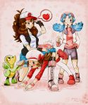 ass bent_over blush kasumi_(pokemon) pokemon red_ass smile spank spanking