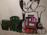 2_girls ass big_ass big_breasts cebolla12 emily_the_emerald_engine rosie_the_pink_engine thomas_and_friends