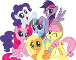 applejack equine female fluttershy_(mlp) friendship_is_magic horns horse mindfuck my_little_pony not_porn palette_swap pinkie_pie_(mlp) pony rainbow_dash_(mlp) rarity_(mlp) tail twilight_sparkle_(mlp) white_background