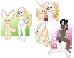  1girl absurd_res aggressive_retsuko anal anal_penetration anthro blackmore blush bodily_fluids canid canine canis cum cum_in_ass cum_inside domestic_dog fellatio female/female fennec fenneko fox furry genital_fluids group group_sex haida high_res hyaenid inui_(aggressive_retsuko) male male/female mammal oral penetration penile sanrio sex threesome 