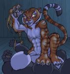 abs anthro grimsoncrow kung_fu_panda master_tigress muscle night nude po small_breasts smirk