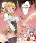 3_girls 3girls abubu blonde_hair blue_eyes blue_hair blush breasts corset cum drill_hair ejaculation erect_nipples fingerless_gloves flower futanari gloves hard_translated heart huge_penis kaname_madoka kyubey large_breasts long_hair magical_girl mahou_shoujo_madoka_magica masturbation miki_sayaka multiple_girls no_panties one_eye_closed open_mouth penis pink_eyes pink_hair pinky_out ribbon short_hair short_twintails skirt smile stockings thighhighs tied_penis tomoe_mami tongue translated twin_tails twintails uncensored wink yellow_eyes