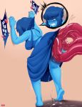 ahegao anal anal_penetration big_breasts blue_eyes blue_hair blue_skin breasts cartoon_network female jlullaby lapis_lazuli lapis_lazuli_(steven_universe) penetration saliva solo steven_universe sweat tentacles tight_fit