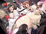 3girls ass big_breasts blush breasts brown_eyes brown_hair censored cum cum_in_pussy double_penetration double_vaginal from_behind gangbang glasses group_sex hair kazehana lolita_channel matsu matsu_(sekirei) multiple_girls multiple_insertions musubi nipple_squeeze nipples open_mouth orange_hair orgy penis purple_hair pussy red_eyes sekirei sex spread_legs vaginal