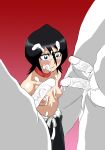 absurd_res absurdres bleach breasts bukkake cum hayashibara_hikari high_res highres kuchiki_rukia light-skinned_female multiple_boys multiple_penises penis rukia_kuchiki uncensored white_skin