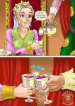  a_candlelit_dinner amanda_(seducedamanda) blonde_hair castle comic daddy_(seducedamanda) father_&amp;_daughter father_and_daughter imminent_incest incest king midriff princess seducedamanda 