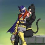 barbara_gordon batgirl batman_(series) blood catwoman dc dc_comics flick_(artist) lick licking selina_kyle