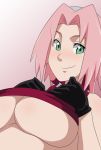 big_breasts breasts green_eyes naruto pink_hair sakura_haruno solo