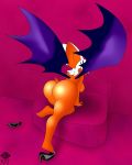 anthro ass bat bedbent_over breasts bubble_butt furry high_heels lipstick looking_back nude rat rodent rouge_the_bat sega short_hair solo sonic_(series) sonic_team white_hair wide_hips wings